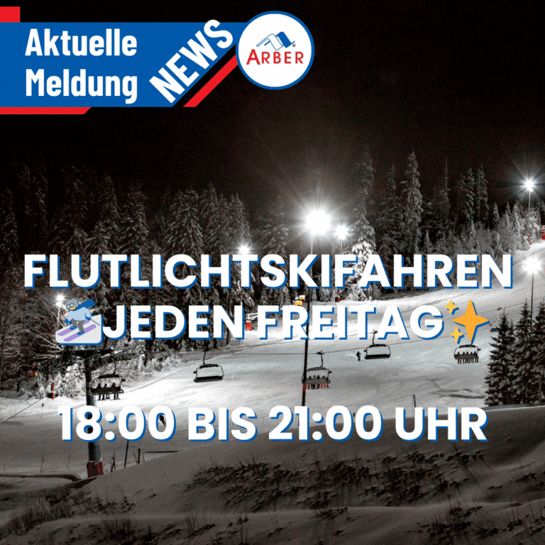 Flutlichtskifahren jeden Freitag ab 18 bis 21 Uhr